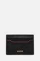 HUGO etui na kartę skórzane + brelok etui na karty czarny 50536411