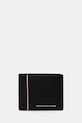 Kožená peněženka Tommy Hilfiger přírodní kůže černá AM0AM13042