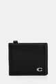 Кожаный кошелек Coach кожа чёрный CZ057