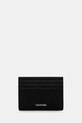 Calvin Klein husă pentru carduri din nubuc husă de card negru K50K512791