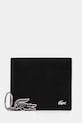 Peněženka + klíčenka Lacoste přírodní kůže černá NH4861FG