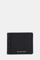 Кожен портфейл Michael Kors гладка кожа черен 39R5LHDF3O