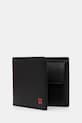 Δερμάτινο πορτοφόλι HUGO 50546136 μαύρο SS25