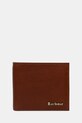 Barbour portfel skórzany Lunan Leather Billfold Wallet skóra licowa brązowy MLG0070