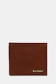 Кожен портфейл Barbour Lunan Leather Billfold Wallet гладка кожа кафяв MLG0070