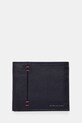 Кожаный кошелек Barbour Lossie Leather Billfold Wallet мелкий узор тёмно-синий MLG0071