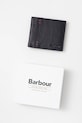 Barbour portafoglio in pelle Lossie Leather Billfold Wallet blu navy MLG0071