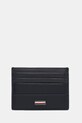 Tommy Hilfiger portacarte in pelle semplice blu navy AM0AM13243