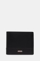 Kožená peněženka Tommy Hilfiger přírodní kůže černá AM0AM13245