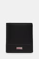 Kožená peněženka Tommy Hilfiger přírodní kůže černá AM0AM13247