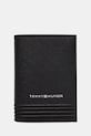 Kožené puzdro na karty Tommy Hilfiger puzdro na karty čierna AM0AM13262