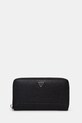 Кожен портфейл Guess BARCELLONA гладка кожа черен SMBAGR.LEA28