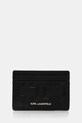 Karl Lagerfeld card-holder din piele K/LOOM Planet friendly negru A1M32098