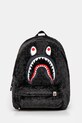 A Bathing Ape plecak Shark fur daypack tekstylny czarny 1K80189001