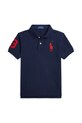 Детское хлопковое поло Polo Ralph Lauren аппликация тёмно-синий 322703635100