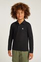 Дитяче поло Calvin Klein Jeans 0 з еластаном чорний IB0IB02421.PPYA