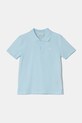 Дитяче поло Calvin Klein Jeans з еластаном блакитний IB0IB02510.PPYA