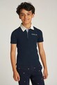 Tommy Hilfiger polo dziecięce z elastanem czarny KB0KB09332.128.176.PPYA