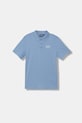 EA7 Emporio Armani polo pentru copii din bumbac albastru 7B000022.AF10378