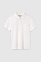 Παιδικά βαμβακερά μπλουζάκια πόλο Mayoral 6128.7B.Junior.PPYA λευκό SS25