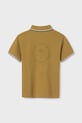 Mayoral polo bawełniane dziecięce 6133.7D.Junior.PPYA żółty SS25