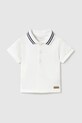 Mayoral Newborn tricouri polo din bumbac pentru bebeluși uni alb 190.1L.Newborn.PPYH