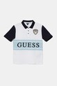 Guess polo bawełniane dziecięce wzorzyste biały L5GP00.KADZ4.PPYA