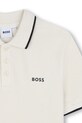 Chłopiec BOSS polo bawełniane dziecięce J52011.102.108 beżowy