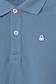 Băieți United Colors of Benetton tricouri polo din bumbac pentru copii 3089G3008.P.Season.PPYA albastru