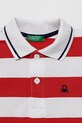 Dečki Otroški bombažen polo United Colors of Benetton 39QAG300V.P.Seasonal rdeča
