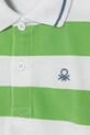 Fiú United Colors of Benetton gyerek pamut póló 39QAG300V.P.Seasonal zöld