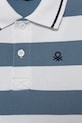 Хлопчик Дитяче бавовняне поло United Colors of Benetton 39QAG300V.P.Seasonal блакитний