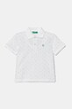 Detská bavlnená polokošeľa United Colors of Benetton bavlna biela 3H35G300X.P.Seasonal