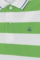 Băieți United Colors of Benetton tricouri polo din bumbac pentru copii 39QAC301T.G.Seasonal verde