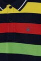 Băieți United Colors of Benetton tricouri polo din bumbac pentru copii 39QAC301T.G.Seasonal albastru