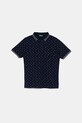 United Colors of Benetton polo bawełniane dziecięce wzorzyste granatowy 3H35C301V.G.Seasonal