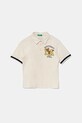 Детское хлопковое поло United Colors of Benetton хлопок бежевый 3BL0G300W.P.Seasonal