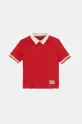 Dětská bavlněná polokošile United Colors of Benetton s límečkem červená 3BL0G300W.P.Seasonal