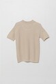 United Colors of Benetton polo din amestec de in pentru copii 104NC3005.G.Seasonal bej SS25