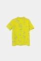 United Colors of Benetton tricouri polo din bumbac pentru copii 36Y4C301W.G.Seasonal galben SS25