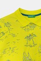 Băieți United Colors of Benetton tricouri polo din bumbac pentru copii 36Y4C301W.G.Seasonal galben