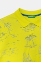 Băieți United Colors of Benetton tricouri polo din bumbac pentru copii 36Y4C301W.G.Seasonal galben