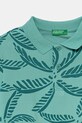 Băieți United Colors of Benetton tricouri polo din bumbac pentru copii 36Y4C301W.G.Seasonal turcoaz