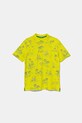 United Colors of Benetton polo bawełniane dziecięce wzorzyste zielony 36Y4C301W.G.Seasonal
