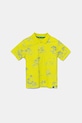 United Colors of Benetton polo bawełniane dziecięce wzorzyste zielony 36Y4G300Y.P.Seasonal
