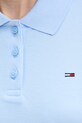 Tommy Jeans polo damskie bawełniane z elastanem DW0DW20160 niebieski