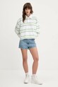 Guess Jeans longsleeve din bumbac W5RP50.KCPS1 alb SS25