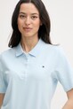 Tommy Hilfiger polo dámské s bavlnou modrá WW0WW43224