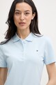 Tommy Hilfiger polo majica ženska z bombažem modra WW0WW43225
