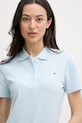 Tommy Hilfiger polo majica ženska z bombažem modra WW0WW43225